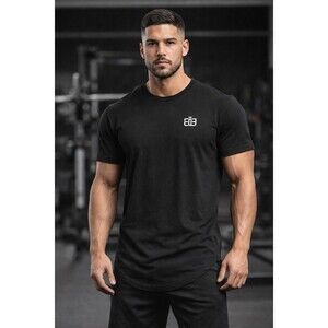 🔥 GLUTE GOD Black Athletic Performance Tee Size M Stretch Logo